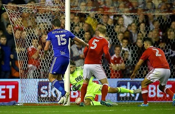 Lukas Jutkiewicz Scores Birmingham City's First Goal Against Nottingham Forest in Sky Bet Championship