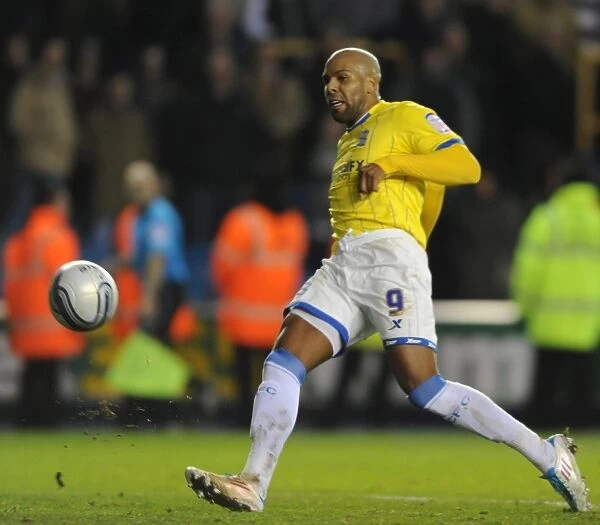 Marlon King Scores Birmingham City's Fifth Goal Against Millwall in Championship Match (14-01-2012)