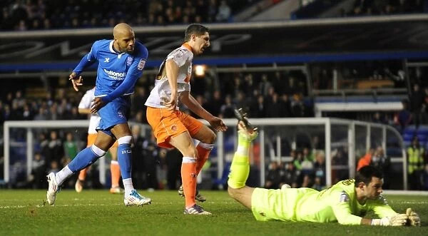 Marlon King Scores Birmingham City's Second Goal Against Blackpool in Championship Match (31-12-2011)