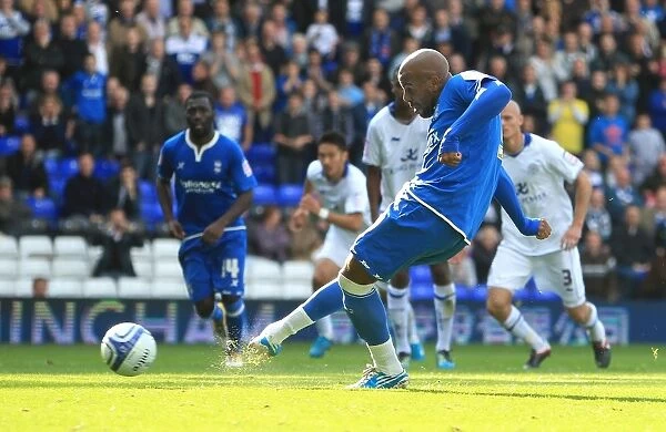 Marlon King Scores the Penalty: Birmingham City's Thrilling Goal vs. Leicester City (Npower Championship, 16-10-2011)