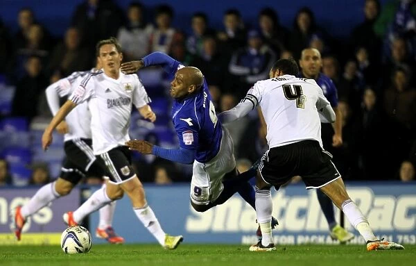 Marlon King's Dramatic Dive: A Championship Showdown Between Birmingham City and Bristol City (06-11-2012)