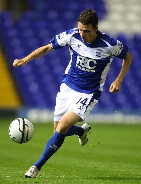 Matt Derbyshire in Action: Birmingham City vs Rochdale, Carling Cup Second Round, St. Andrew's (2010)