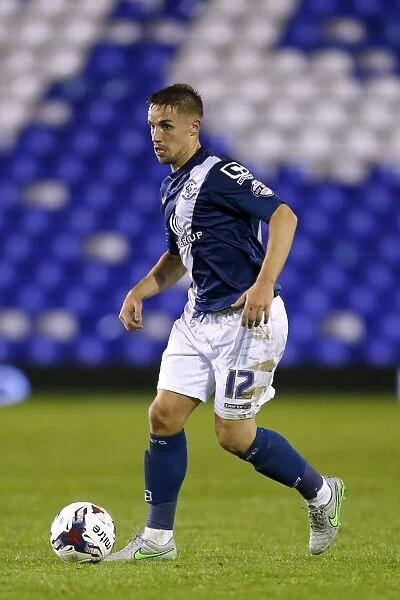 Mitch Hancox in Action: Birmingham City vs. Gillingham, Capital One Cup Second Round, St. Andrew's