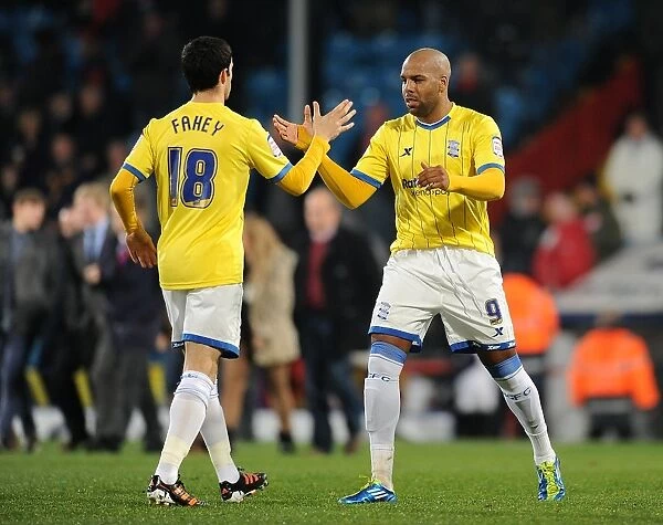 A Moment of Sportsmanship: Marlon King and Keith Fahey's Pre-Match Handshake at Birmingham City vs. Crystal Palace (19-12-2011, Selhurst Park)
