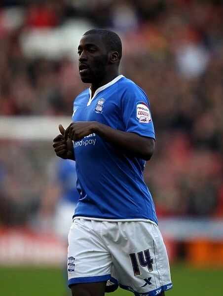 Morgaro Gomis of Birmingham City in Intense FA Cup Fourth Round Action Against Sheffield United at Bramall Lane