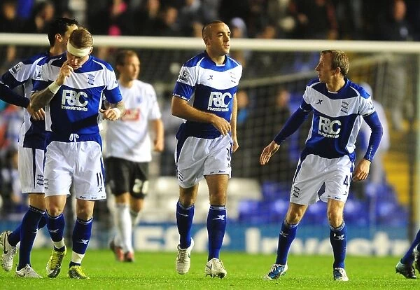 Murphy and Bowyer's Celebration: Birmingham City's Second Goal in Carling Cup Victory Against Rochdale (26-08-2010)
