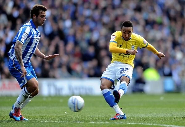 Nathan Redmond Scores Birmingham City's First Goal Against Brighton & Hove Albion (AMEX Arena, Npower Championship, 2012)