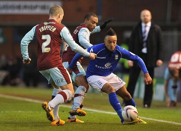 Nathan Redmond's Determined Run: A Championship Battle Against Burnley's Defenders (January 2013)