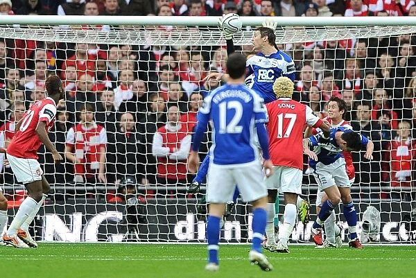 Nikola Zigic Scores the Opener: Birmingham City's Historic Carling Cup Final Victory over Arsenal at Wembley Stadium