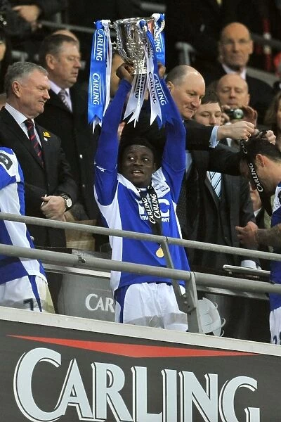 Obafemi Martins Triumphant Moment: Lifting the Carling Cup with Birmingham City