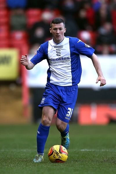 Paul Caddis in Action for Birmingham City against Charlton Athletic at The Valley (Sky Bet Championship, 2014)