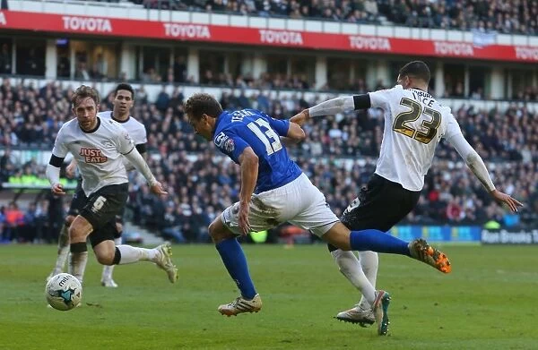 Penalty Controversy: Tom Ince Fouls Robert Tesche in Derby County vs Birmingham City Championship Clash