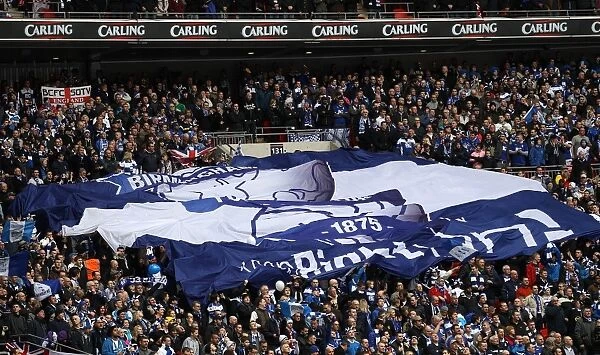 A Sea of Blue: Birmingham City Fans' Dominance at Wembley Stadium Before Carling Cup Final Against Arsenal