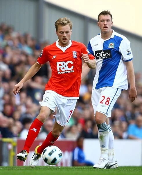 Sebastian Larsson in Action: Birmingham City vs. Blackburn Rovers, Premier League (09-04-2011, Ewood Park)