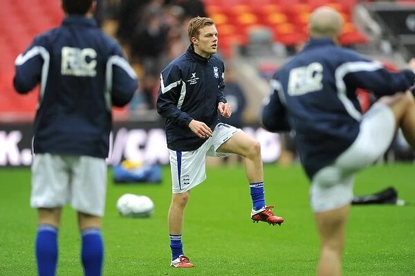 Sebastian Larsson - Focused Pre-Match Moment at Wembley Stadium before Birmingham City's Carling Cup Final against Arsenal