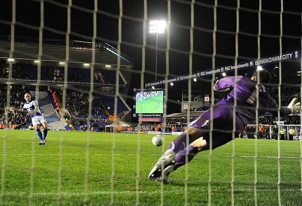 Stephen Carr Scores Penalty Goal Against Brentford in Carling Cup: Birmingham City's Fourth Goal