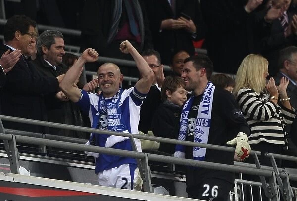 Stephen Carr's Triumph: Birmingham City's Carling Cup Victory at Wembley - Holding the Trophy High