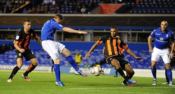 Steven Caldwell Scores Birmingham City's Second Goal Against Barnet in 2012 Capital One Cup Match