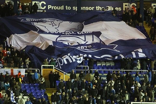 Unified Birmingham City: Fans Rally Behind Giant Flag at Carling Cup Semi-Final vs. West Ham United (January 2011)