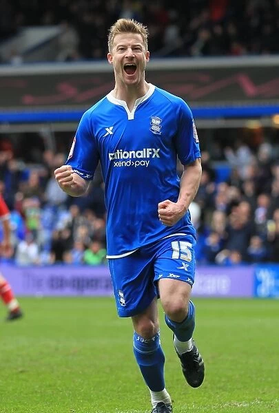 Wade Elliott Scores His Second Goal: Birmingham City's Victory Against Reading (Npower Championship, 28-04-2012, St. Andrew's)