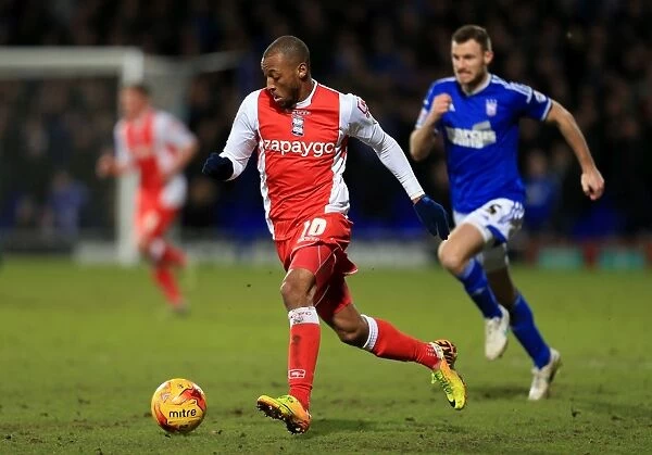 Wes Thomas in Action: Birmingham City vs Ipswich Town, Sky Bet Championship