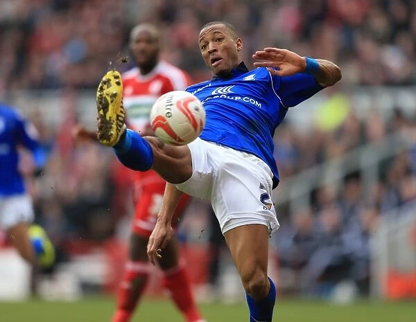 Wesley Thomas of Birmingham City Faces Off Against Middlesbrough in Npower Championship Clash at Riverside Stadium