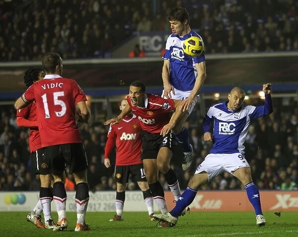 Zigic's Powerful Showdown: Outmuscling Ferdinand for Bowyer's Equalizer - Manchester United vs. Birmingham City (Dec 28, 2010)