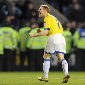 Adam Rooney's Euphoric Celebration: Birmingham City's Fourth Goal vs. Millwall (Championship, 14-01-2012)