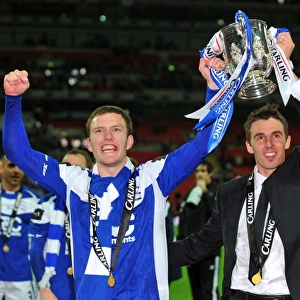 Birmingham City FC: Carling Cup Victory - Craig Gardner and Matt Derbyshire Celebrate with the Trophy at Wembley Stadium