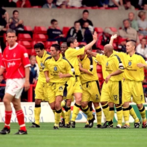 Birmingham City FC: Celebrating Nicky Eadens Goal - Victory Over Nottingham Forest in Nationwide League Division One (26-08-2000)