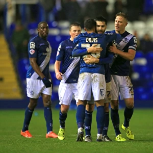 Birmingham City FC: Championship Victory Celebration - Davis and Teammates Rejoice After Win Against Hull City