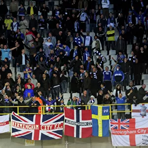 Birmingham City FC Fans' Euphoria at Jan Breydel Stadium during UEFA Europa League Match against Club Brugge (2010-2011)