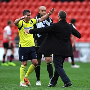 Birmingham City FC: Lee Clark and Paul Robinson Celebrate Championship Victory over Doncaster Rovers