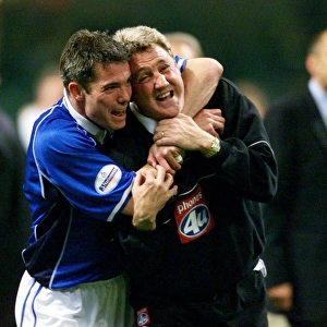 Birmingham City FC: Steve Bruce and Jeff Kenna's Emotional Reunion - Promotion to Premier League (May 12, 2002)