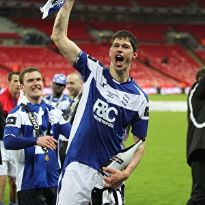 Birmingham City FC's Carling Cup Triumph: Nikola Zigic's Glorious Victory Celebration at Wembley