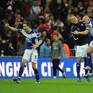 Birmingham City FC's Triumphant Goal Celebrations: Carling Cup Victory over Arsenal at Wembley Stadium