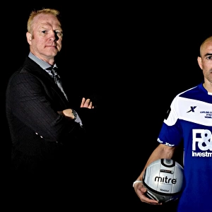 Birmingham City manager Alex McLeish (l) and Stephen Carr