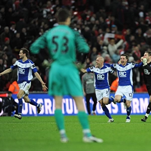 Birmingham City's Carling Cup Triumph: Szczesny's Disappointment Amidst Opponents' Jubilant Goal Celebrations