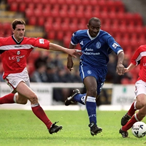 Birmingham City's Dele Adebola Breaks Free: A Stunning Sprint Past Crewe Alexandra's Defenders (Division One, 2000)