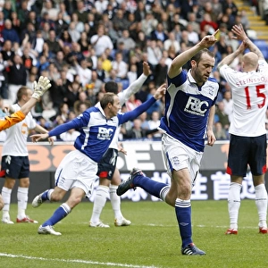 Birmingham City's Disallowed Goal: James McFadden's Celebration at Reebok Stadium (Bolton Wanderers vs. Birmingham City, Barclays Premier League - 09-05-2010)