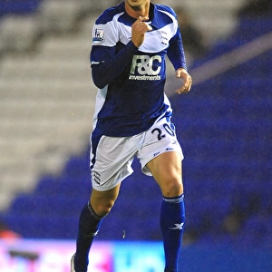 Birmingham City's Enric Valles in Action: Carling Cup Clash Against Rochdale (August 2010)