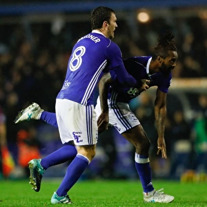 Birmingham City's Jacques Maghoma Celebrates Isaac Vassell's Goal Against Sheffield Wednesday in Sky Bet Championship