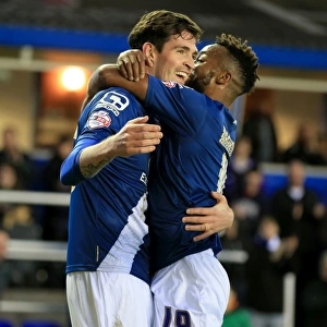 Birmingham City's Kyle Lafferty and Jacques Maghoma Celebrate First Goal vs. Brighton and Hove Albion (Sky Bet Championship)