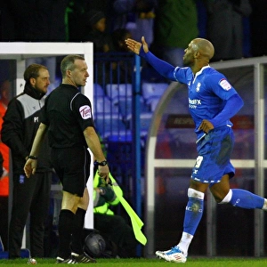 Birmingham City's Marlon King Scores Double: Celebrating Championship Victory over Blackpool (December 2011)