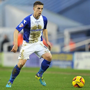 Birmingham City's Mitch Hancox in Action Against Yeovil Town (Sky Bet Championship, St. Andrew's - January 18, 2014)