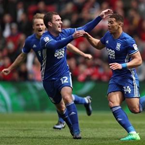 Che Adams Celebrates First Goal: Bristol City vs. Birmingham City, Sky Bet Championship