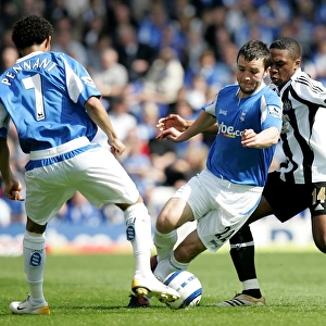Clash at St. Andrew's: A Battle Between Zogbia and Johnson - Birmingham City vs. Newcastle United (2006)