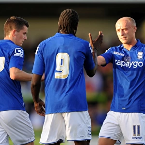 Clayton Donaldson Scores and Celebrates with Teammates in Birmingham City's Pre-Season Victory over Forest Green Rovers
