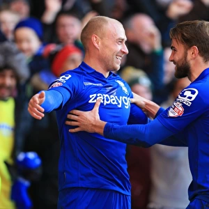 Cotterill and Shinnie: Birmingham City's Euphoric Moment as They Celebrate Goal Against Nottingham Forest (Sky Bet Championship)