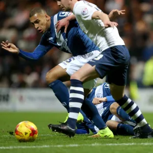 Intense Rivalry: Birmingham City vs Preston North End - Battle for Possession in Sky Bet Championship